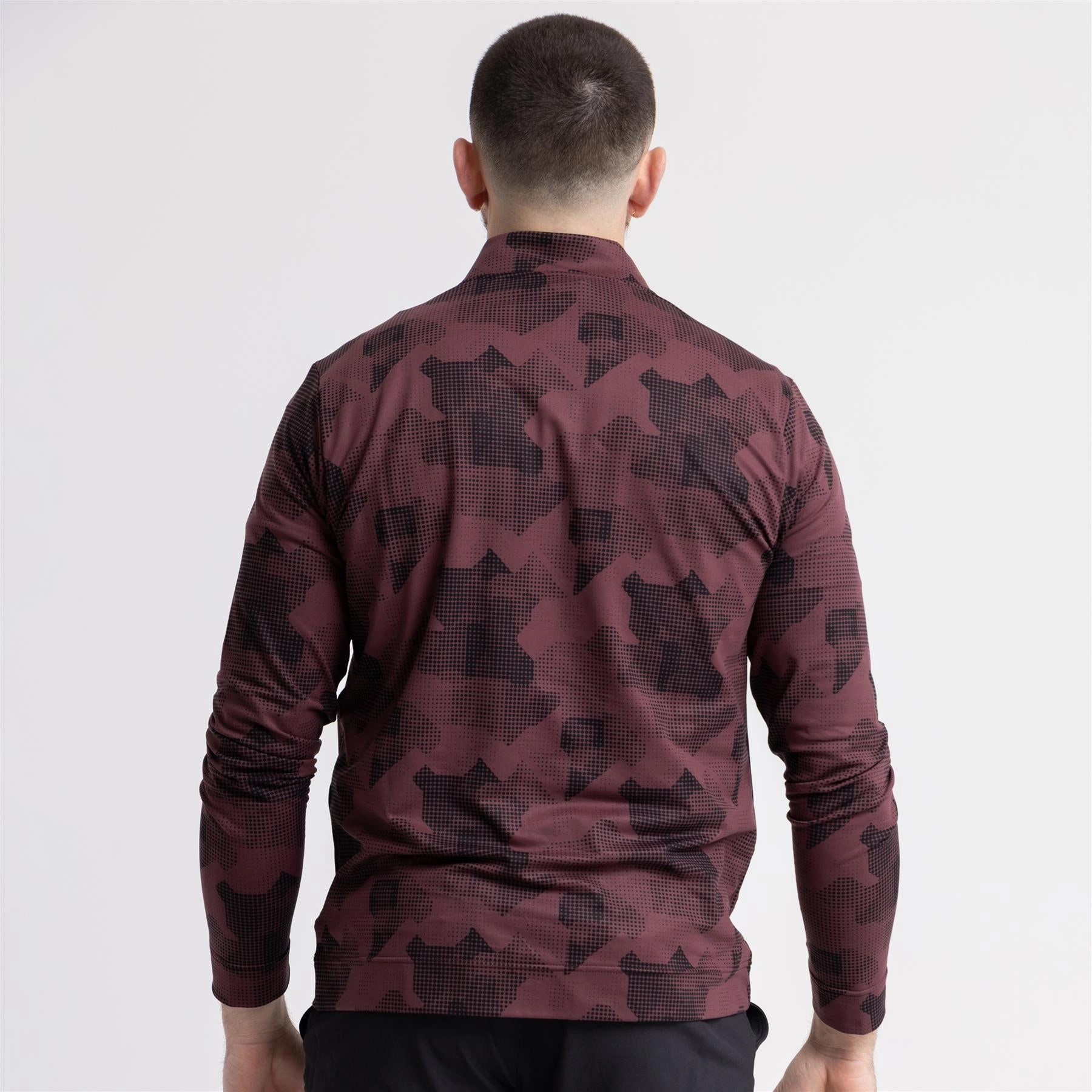 Go-To Printed Quarter Zip Mid Layer Aurora Ruby Adidas Men's Sportswear