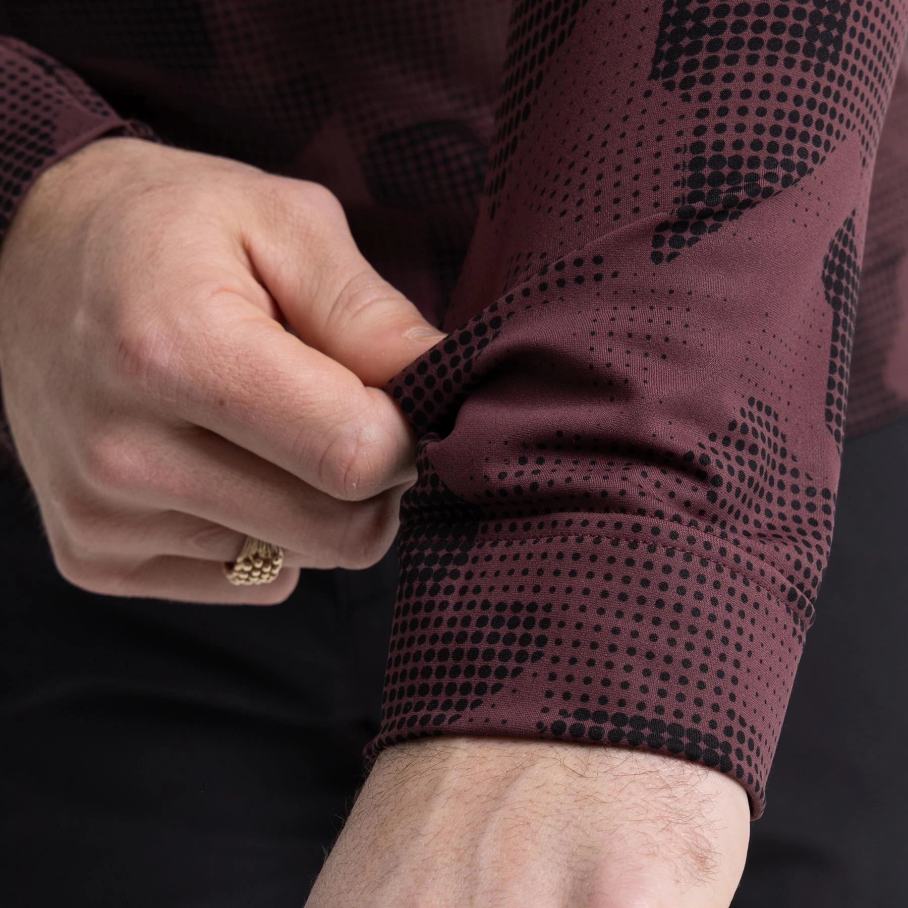 Go-To Printed Quarter Zip Mid Layer Aurora Ruby Adidas Men's Sportswear