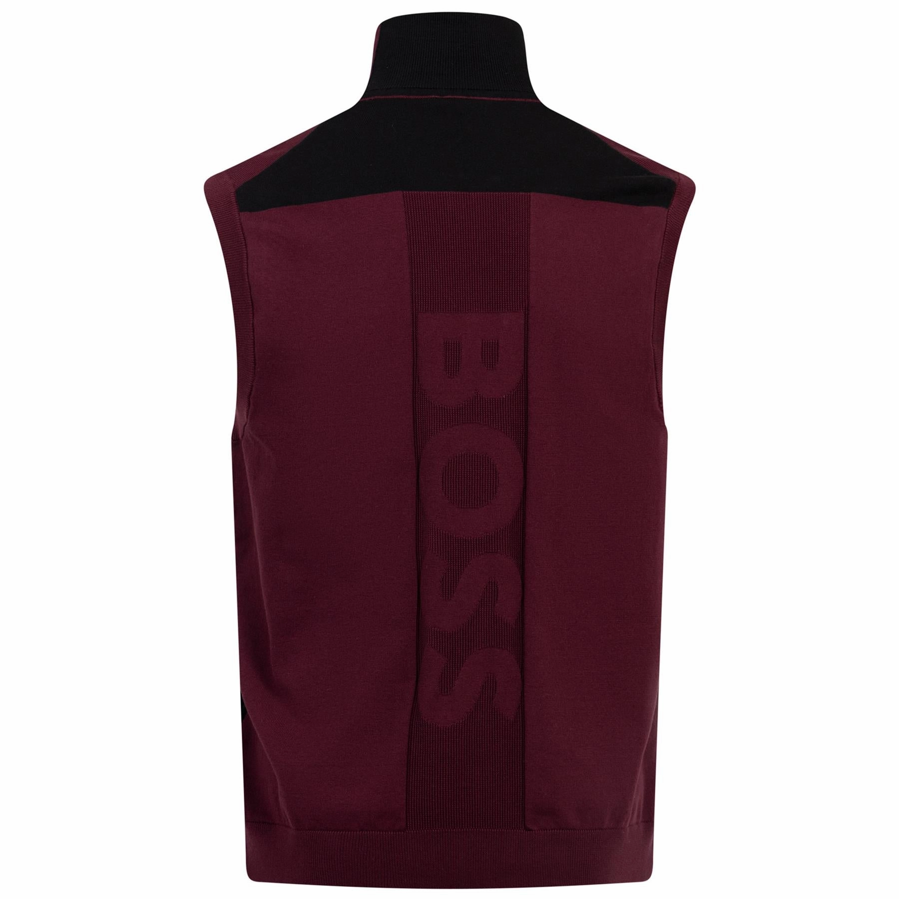 Golf Quarter Zip Gilet Medium Red Boss Men's Fashion