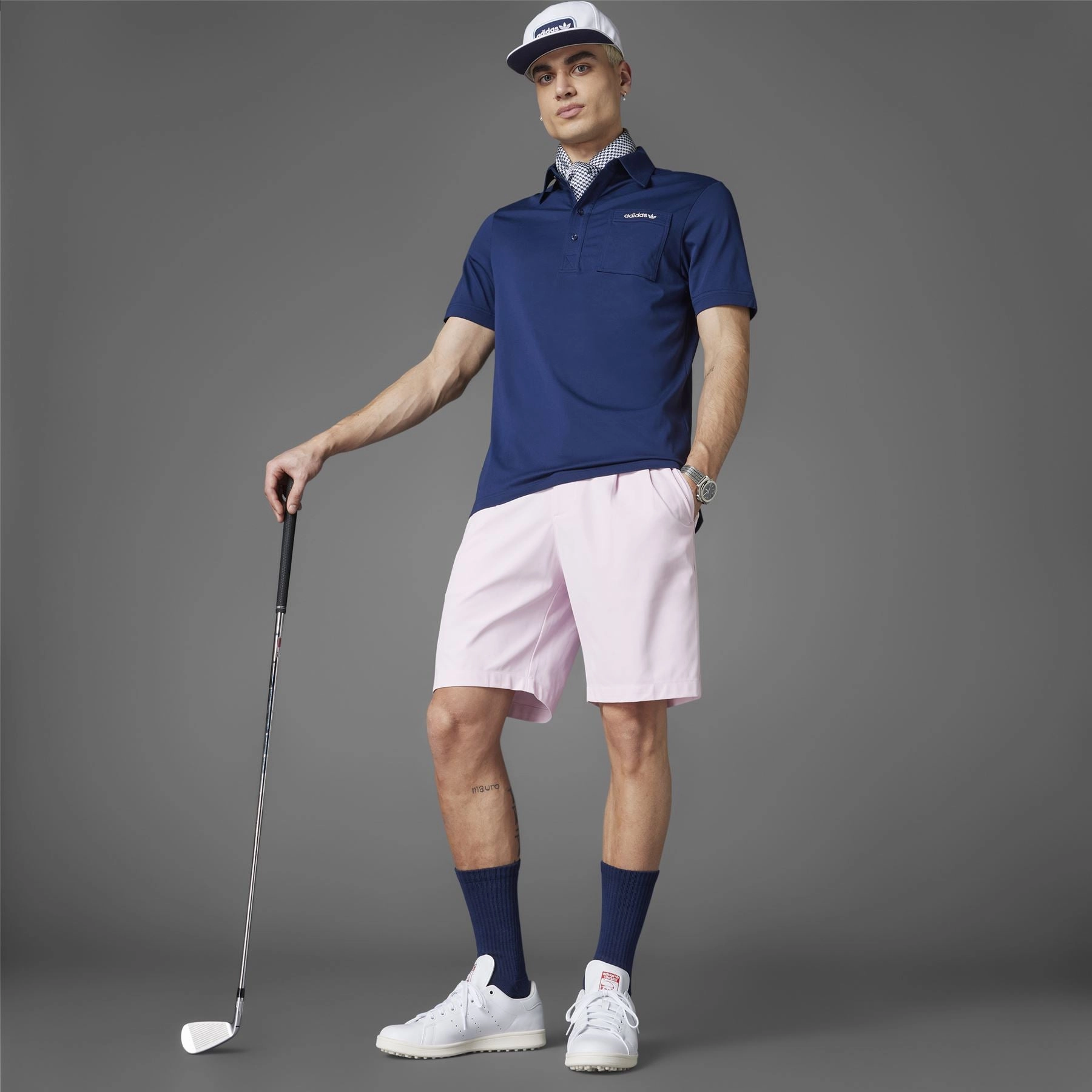 Golf Trefoil Crew Socks Night Indigo Adidas Men's Apparel