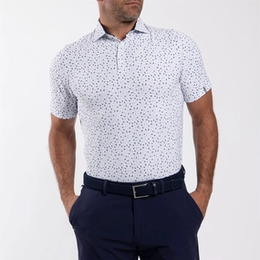 Golfer Polo White Kjus men's performance outerwear