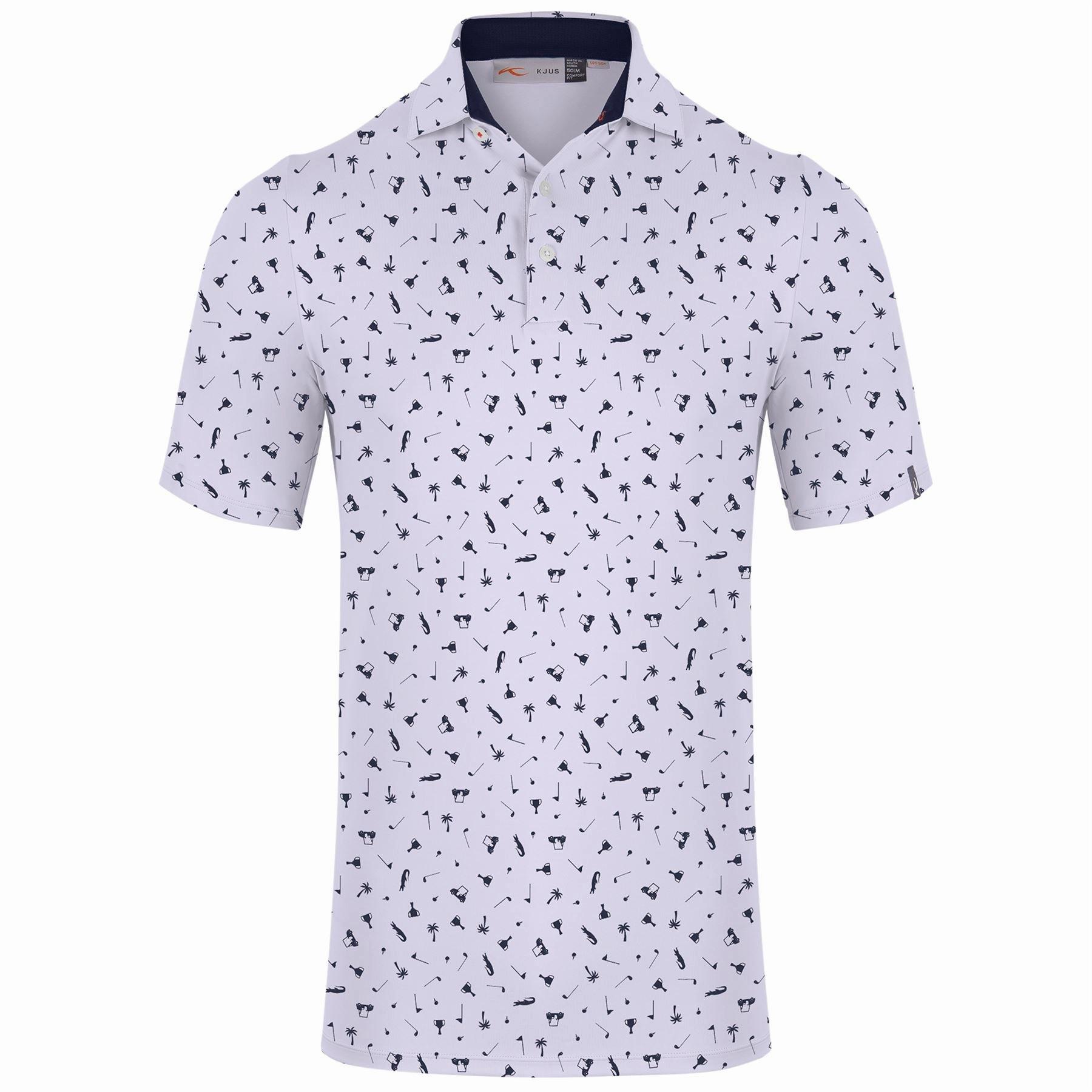 Golfer Polo White KJUS Men's Performance Clothing