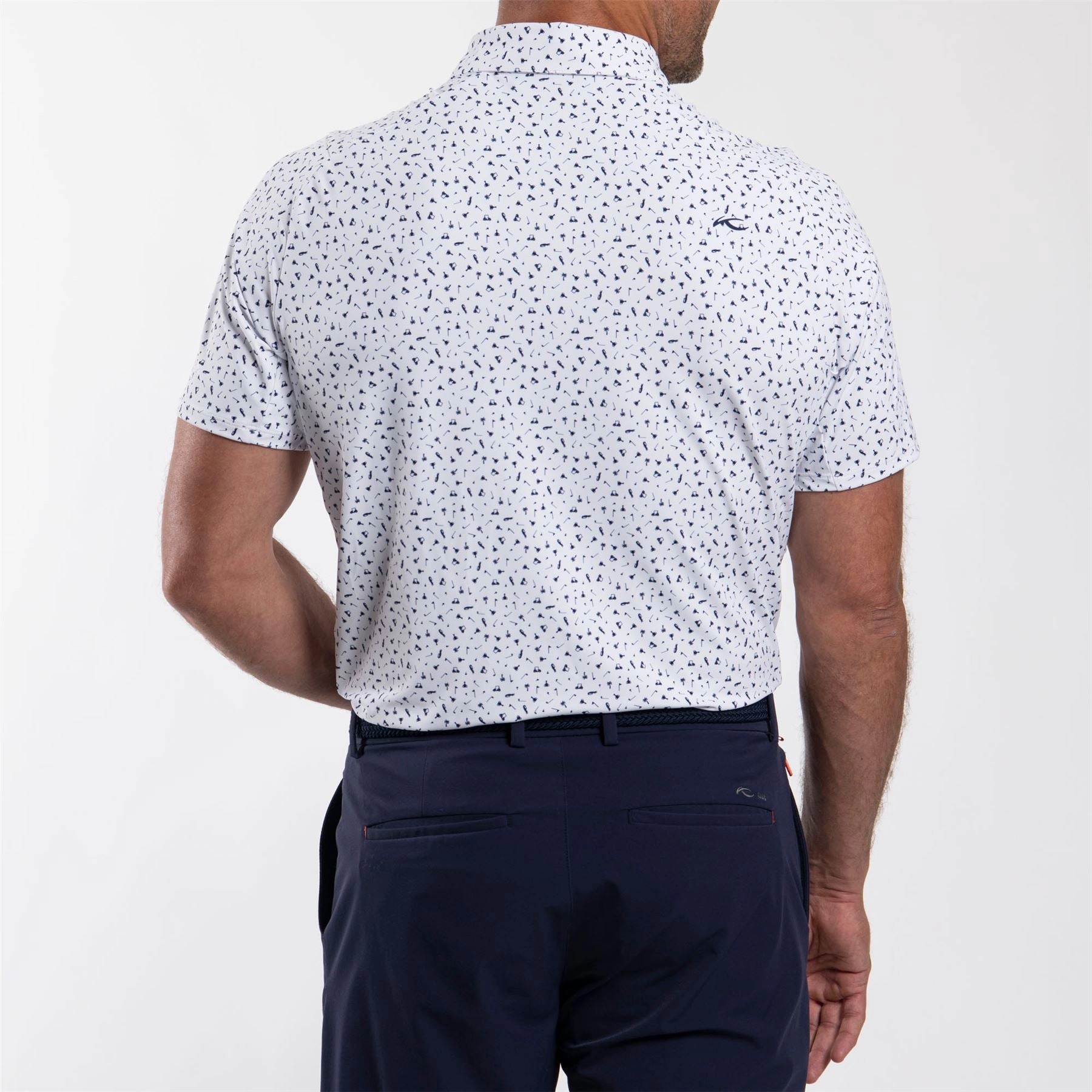 Golfer Polo White KJUS Men's Performance Clothing