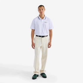 Grasse Pique Polo White Malbon mens golf lifestyle wear