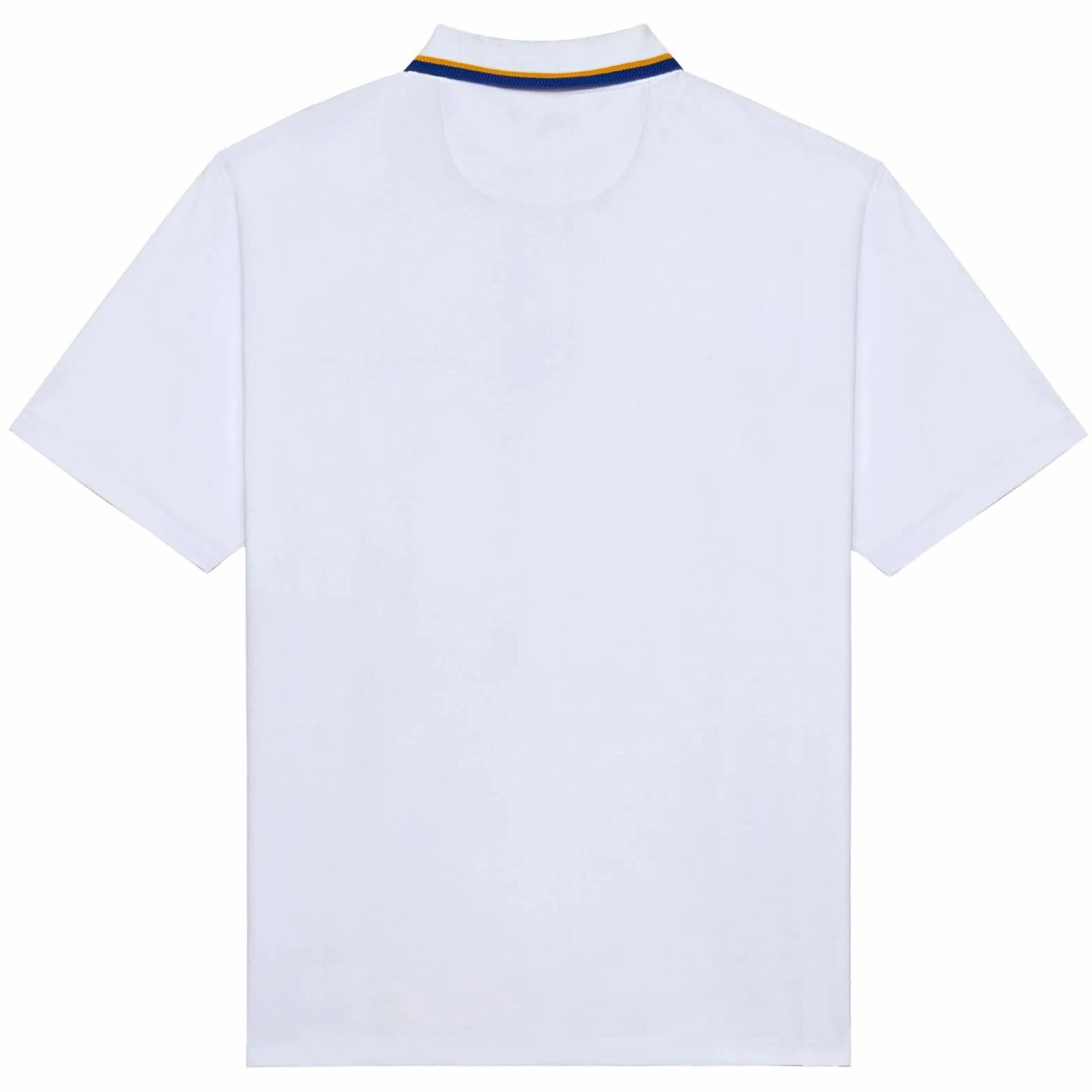 Grasse Pique Polo White Malbon Men's Golf Lifestyle Wear