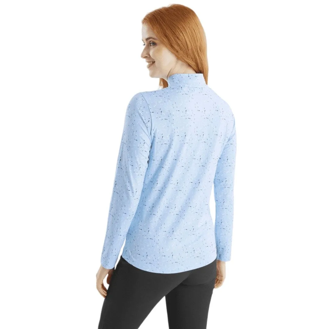 Green Lamb Ladies Keva Printed Zip Golf Top AG23984