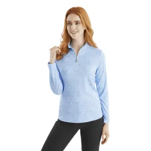 Green Lamb Ladies Keva Printed Zip Golf Top AG23984
