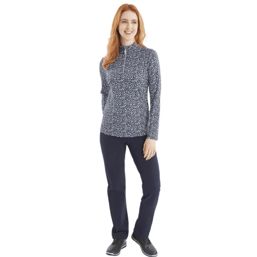 Green Lamb Ladies Keva Printed Zip Golf Top AG23984