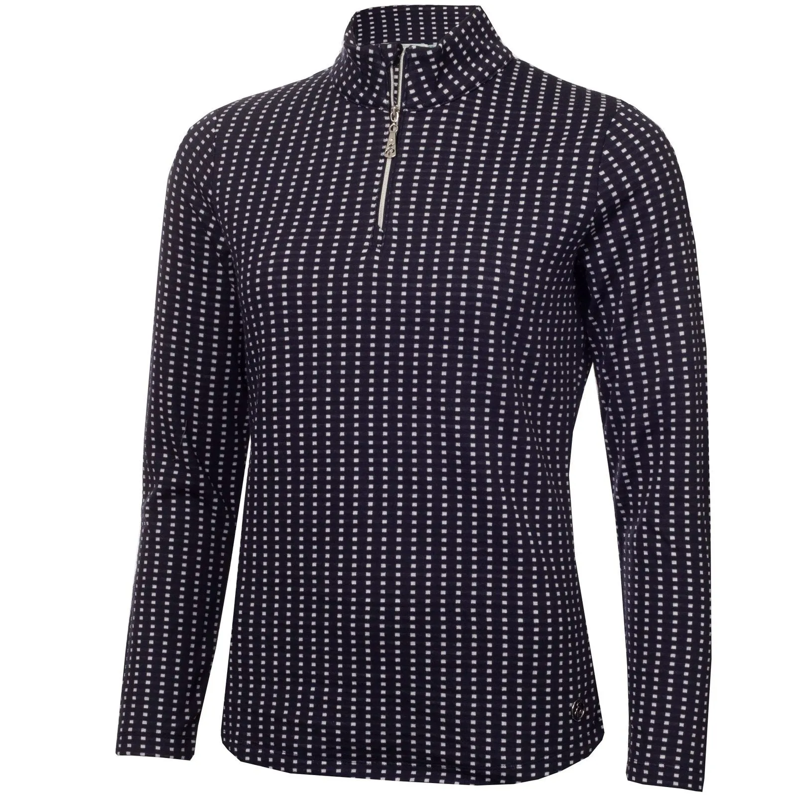 Green Lamb Ladies Kit Jacquard Zip Neck Golf Top AG23986