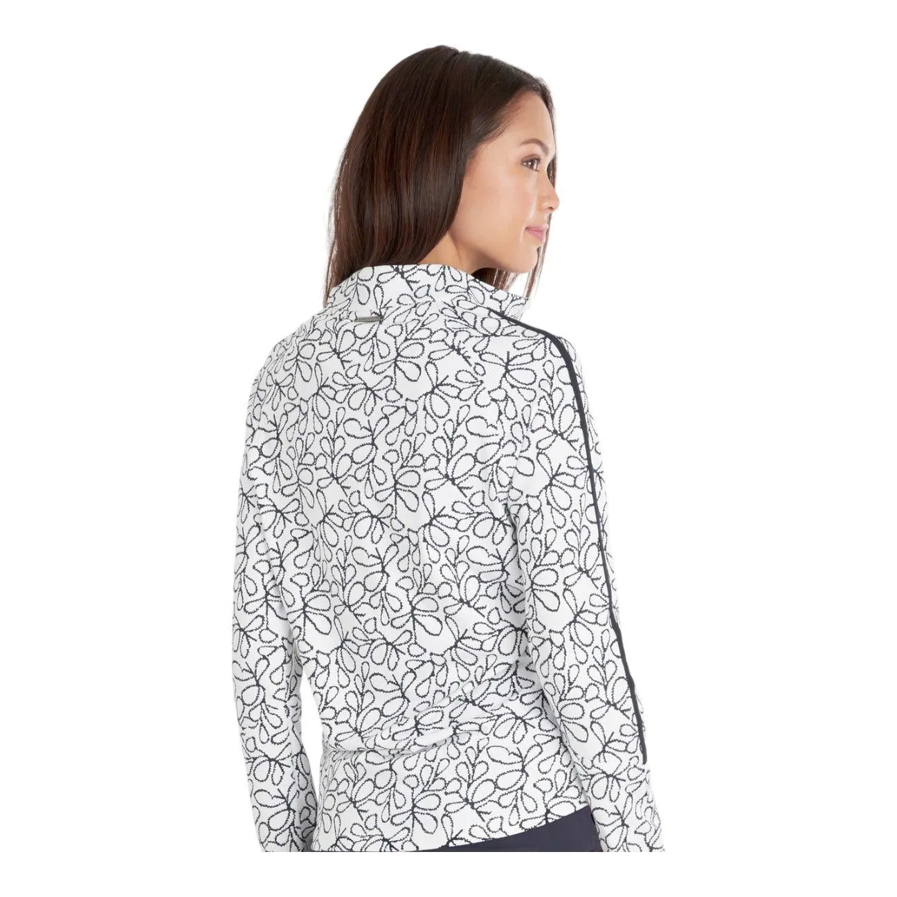 Green Lamb Ladies Mae Printed 1/2 Zip Golf Top AG24046