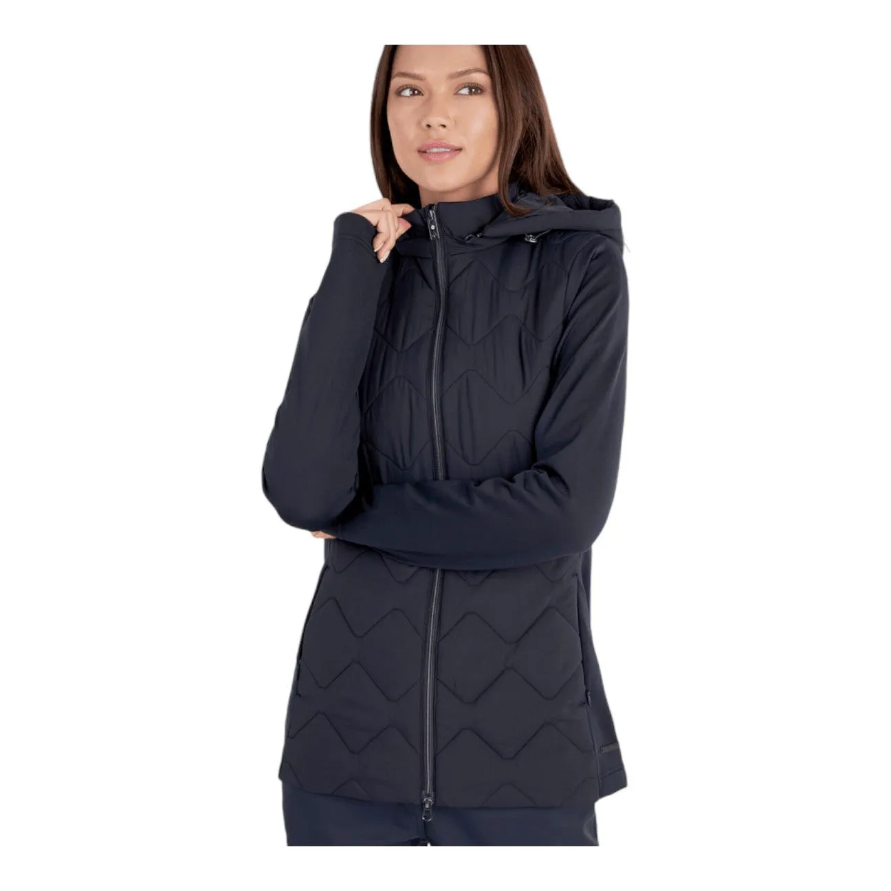 Green Lamb Ladies Marcia Long Hooded Golf Jacket AG24056