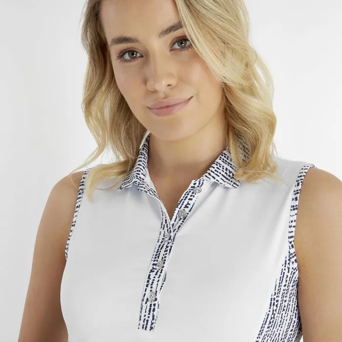 Green Lamb Ladies Mary Printed Panel S/L Golf Polo Shirt SG23964