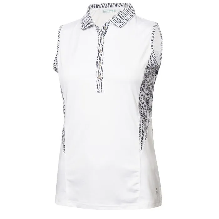 Green Lamb Ladies Mary Printed Panel S/L Golf Polo Shirt SG23964