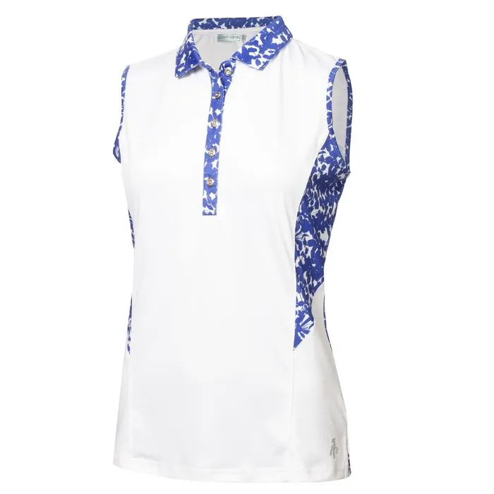 Green Lamb Ladies Mary Printed Panel S/L Golf Polo Shirt SG23964