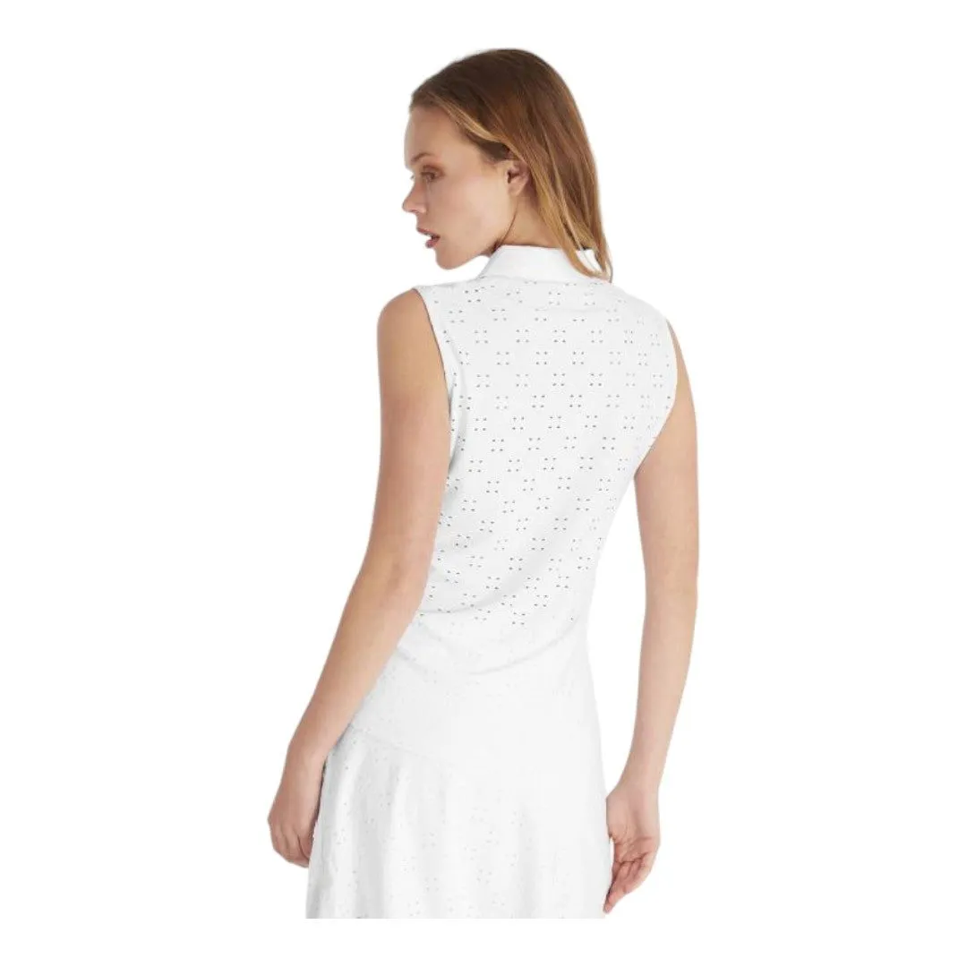 Green Lamb Ladies Naja Broderie Anglaise S/L Golf Shirt SG24015