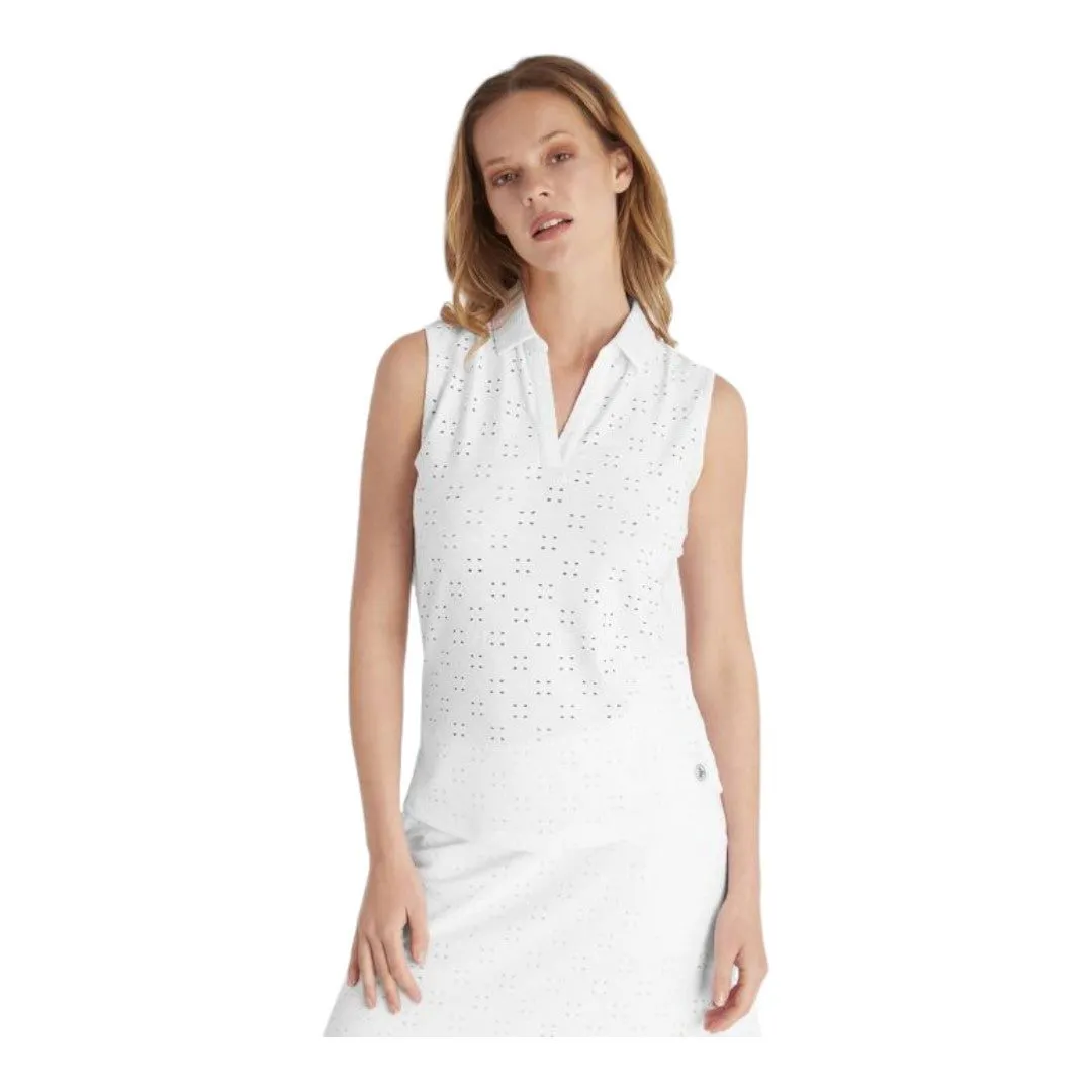 Green Lamb Ladies Naja Broderie Anglaise S/L Golf Shirt SG24015