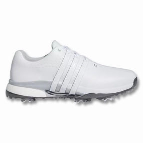 Mesh Upper Shoes Grip Power Adidas Tour360 Golf Shoes Cloud White/Cloud White/Silver Metallic - 24 Men Knitted Casual Shoes Elastic Fit Shoes
