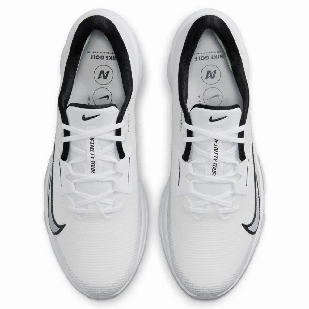 Seamless Upper Shoes Nike Air Zoom Infinity Tour Next 2 Golf Shoes White/Vapor Green/Pure Platinum/Black - FW25 Unisex