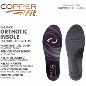 Non-Marking Sole Shoes Grip Ready Copper Fit Balance Orthotic Insoles Zoom Fit Flexible Walking Shoes