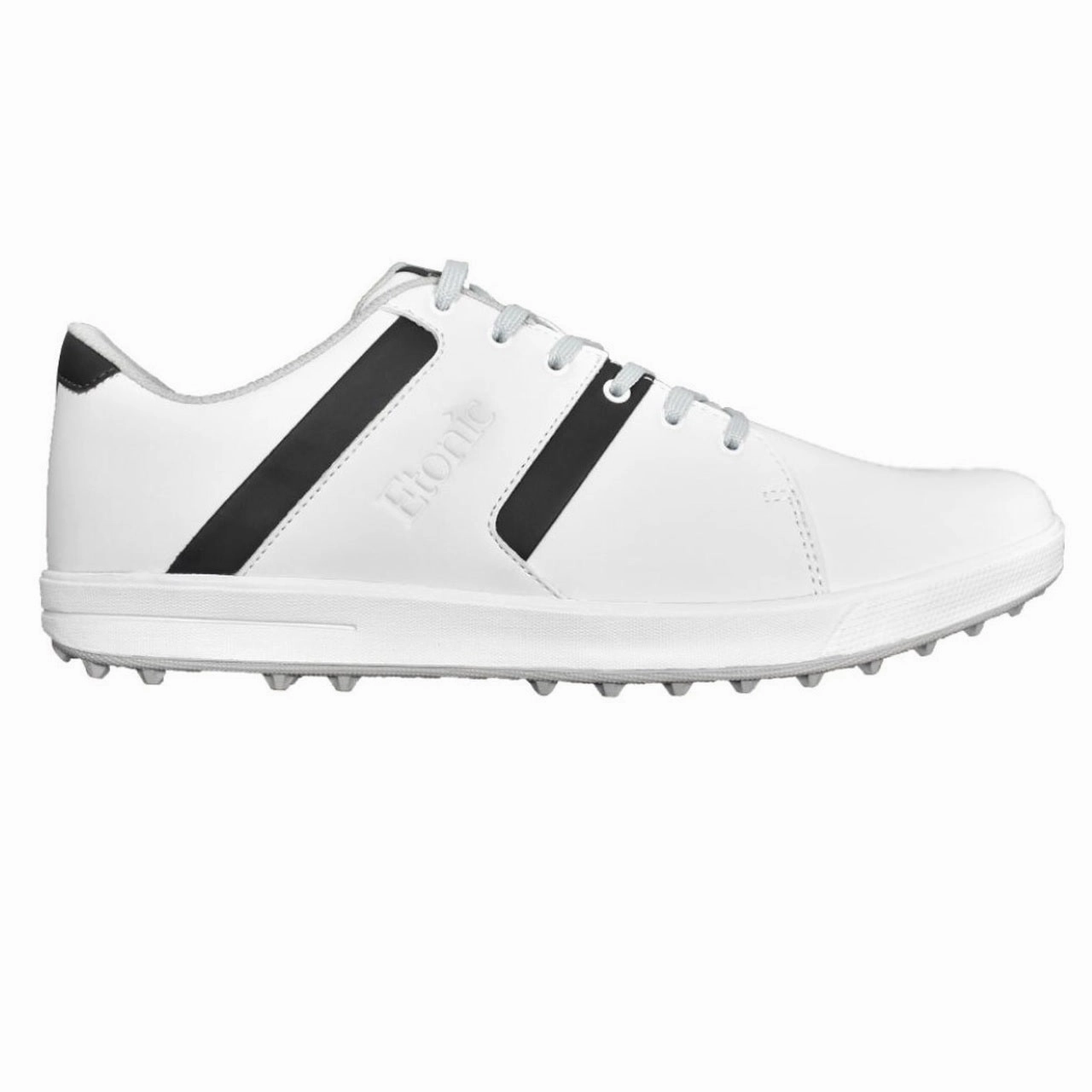 Profile View Of Shoes Grip Ready Etonic G-Sok 2.0 Men's Golf Shoes Easy Slip-On Shoes