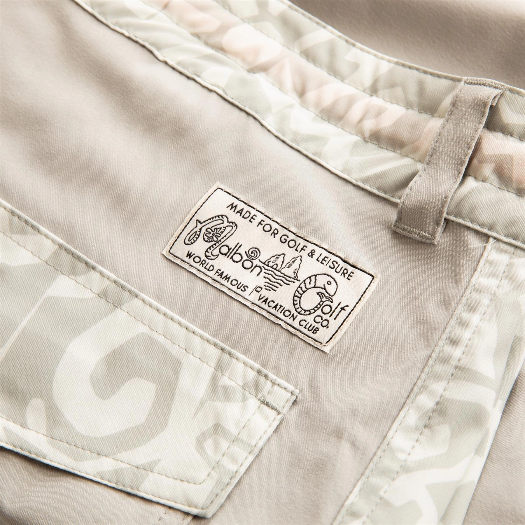 Grotto Trunks Ivory Malbon Men's Golf Lifestyle Wear