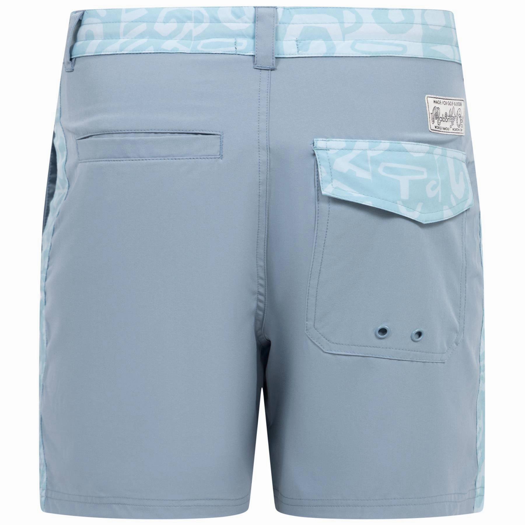Grotto Trunks Light Blue Malbon Men's Golf Lifestyle Wear