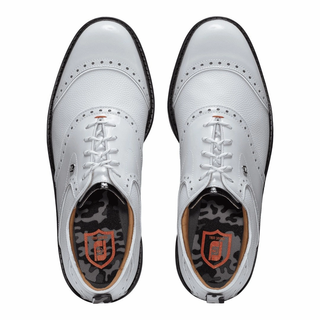 Footjoy Premiere LE Todd Snyder Packard Golf Shoes 54358 Fashionable Active Shoes, Stylish Sneakers, Close-Up Of Sneakers