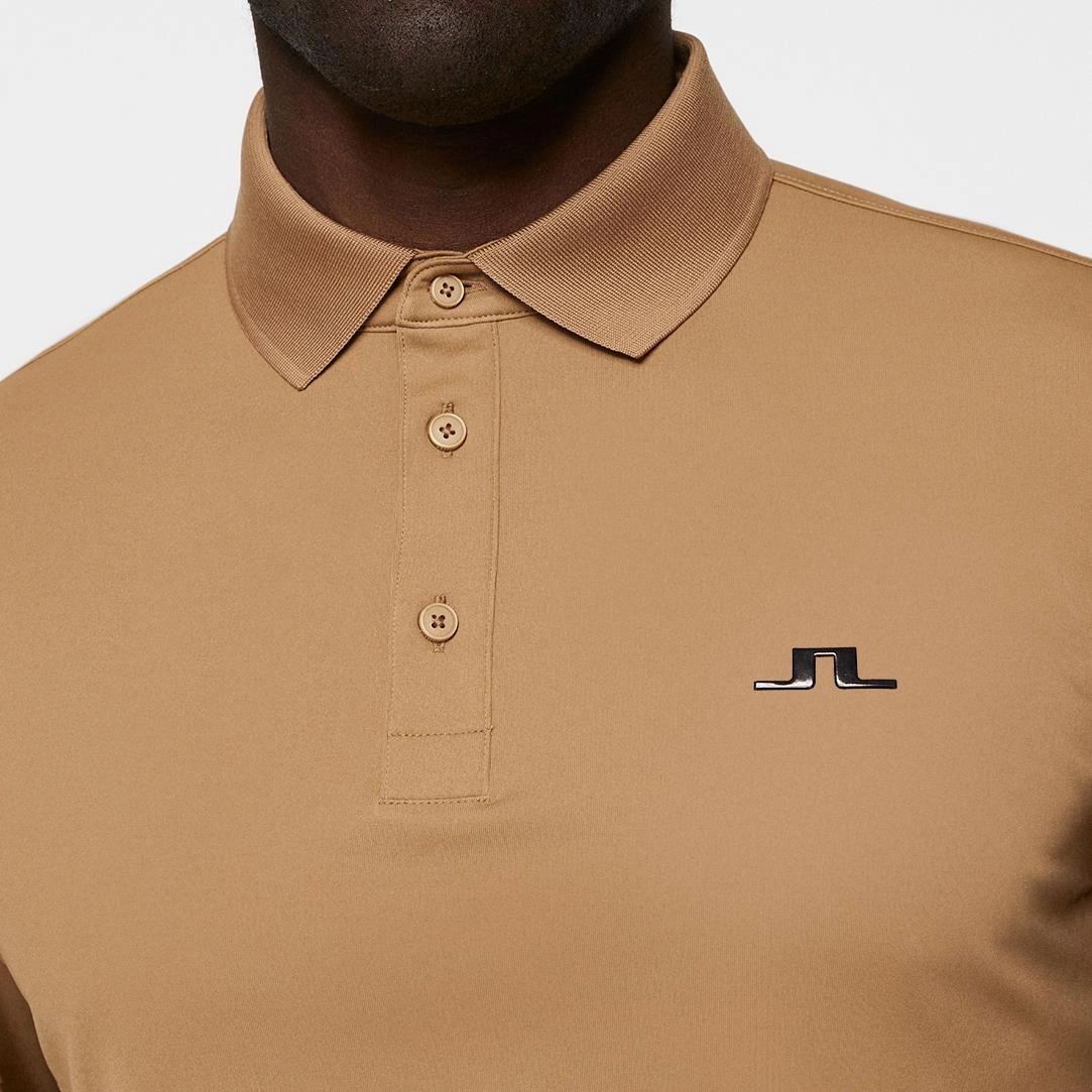 Gustaf LS Regular Fit Polo Tigers Eye J.Lindeberg Golfwear for Men