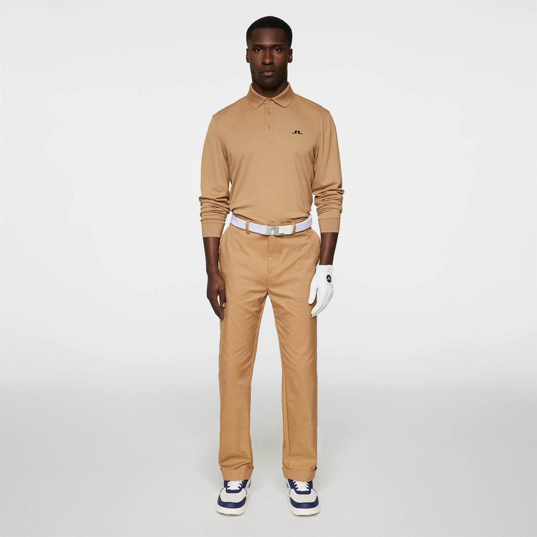 Gustaf LS Regular Fit Polo Tigers Eye J.Lindeberg Golfwear for Men