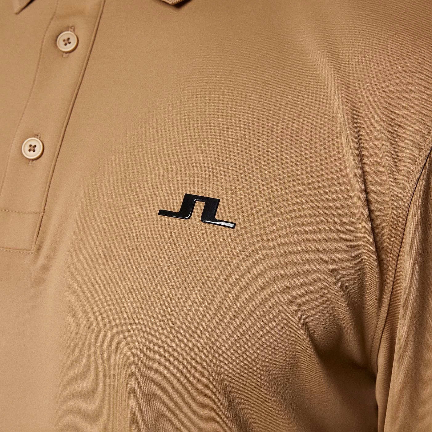 Gustaf LS Regular Fit Polo Tigers Eye J.Lindeberg Golfwear for Men