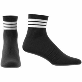 Half Crew 3-Stripes Socks Black Adidas men's athletic apparel