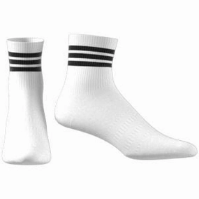 Half Crew 3-Stripes Socks White Adidas men's athletic apparel