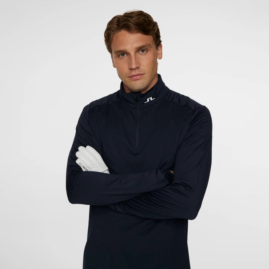 Harry Quarter Zip Mid Layer JL Navy J.Lindeberg Golfwear for Men