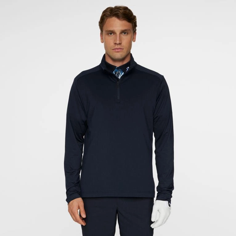 Harry Quarter Zip Mid Layer JL Navy Premium J.Lindeberg menswear