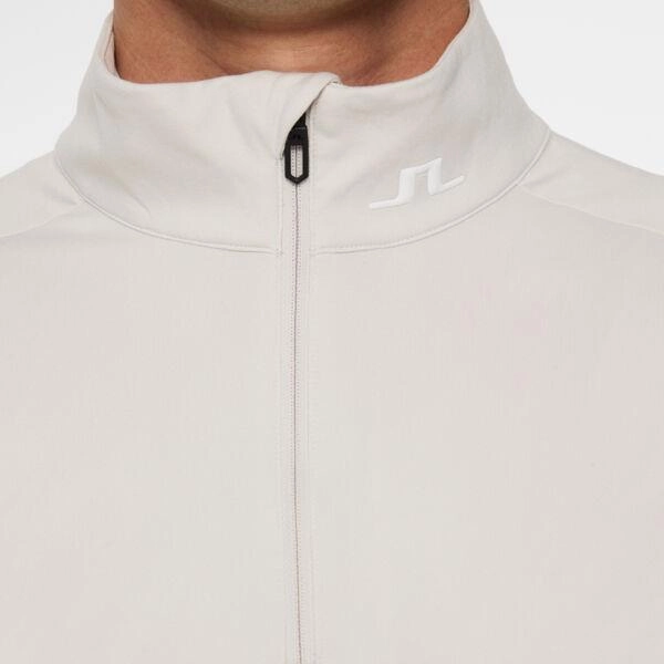 Harry Quarter Zip Mid Layer Moonbeam J.Lindeberg Golfwear for Men