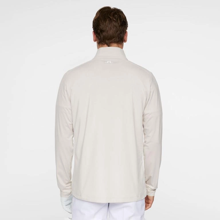 Harry Quarter Zip Mid Layer Moonbeam J.Lindeberg Golfwear for Men