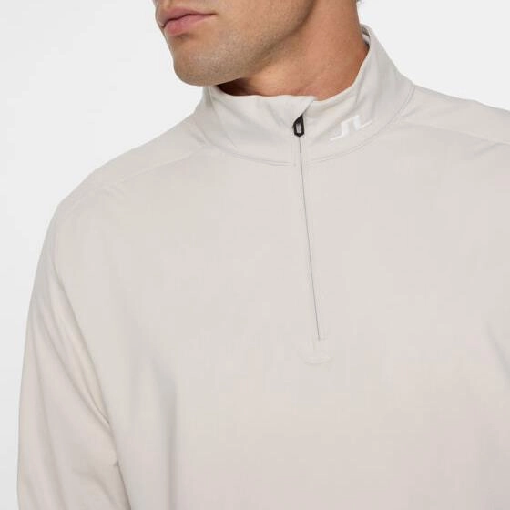 Harry Quarter Zip Mid Layer Moonbeam J.Lindeberg Golfwear for Men