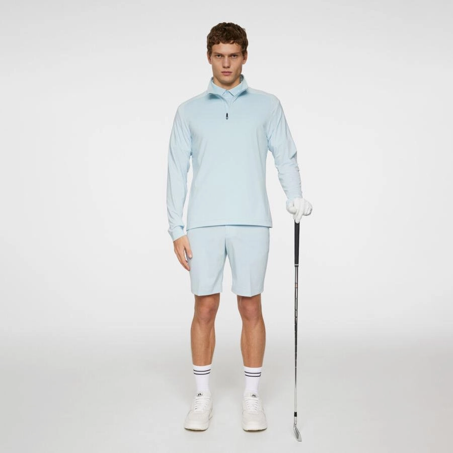 Harry Quarter Zip Mid Layer Winter Sky J.Lindeberg Golfwear for Men