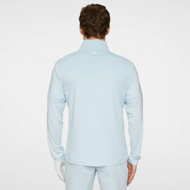 Harry Quarter Zip Mid Layer Winter Sky J.Lindeberg Golfwear for Men