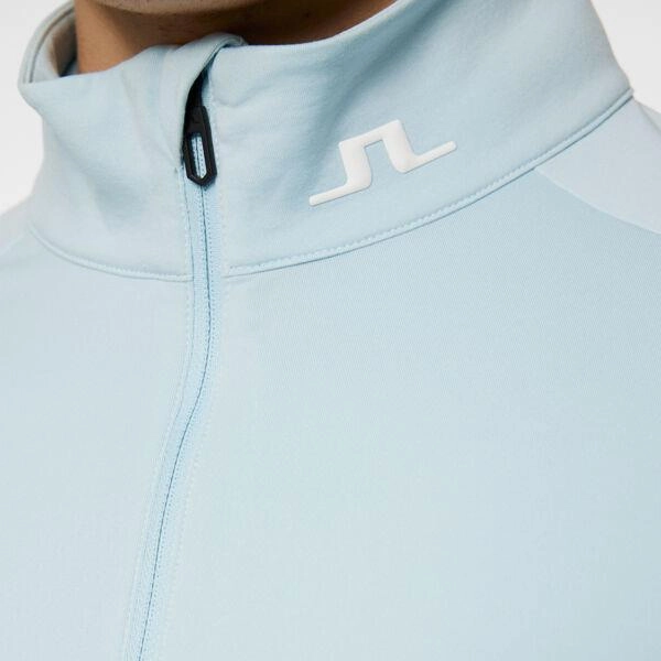 Harry Quarter Zip Mid Layer Winter Sky J.Lindeberg Golfwear for Men