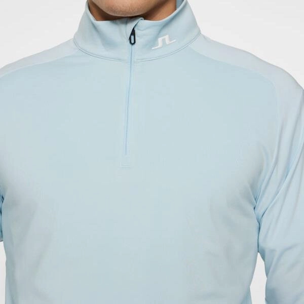 Harry Quarter Zip Mid Layer Winter Sky J.Lindeberg Golfwear for Men