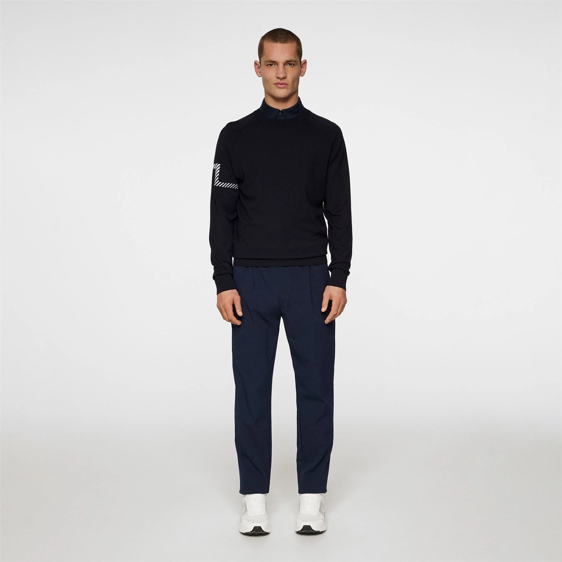Heath Knitted Sweater JL Navy J.Lindeberg Golfwear for Men