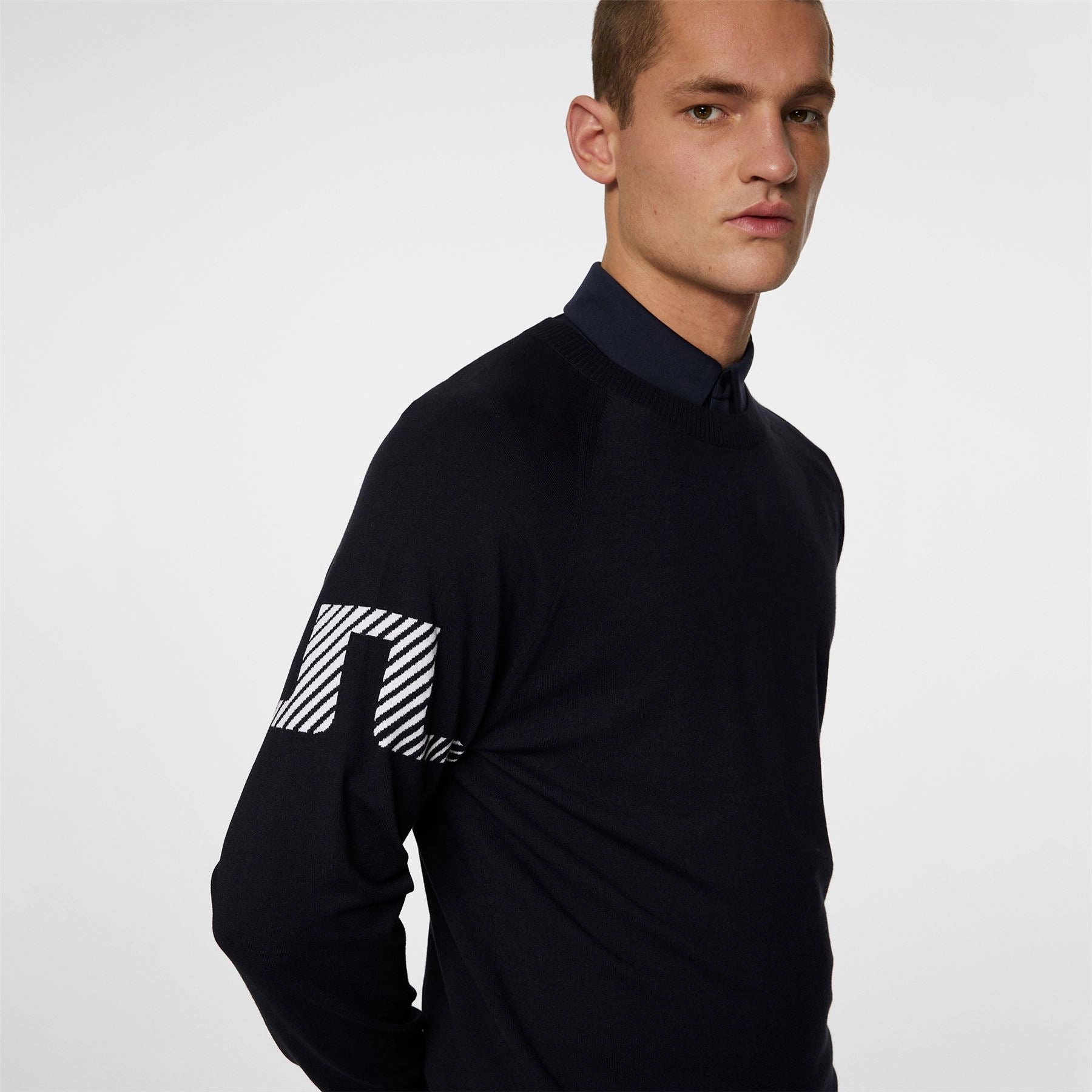 Heath Knitted Sweater JL Navy J.Lindeberg Golfwear for Men