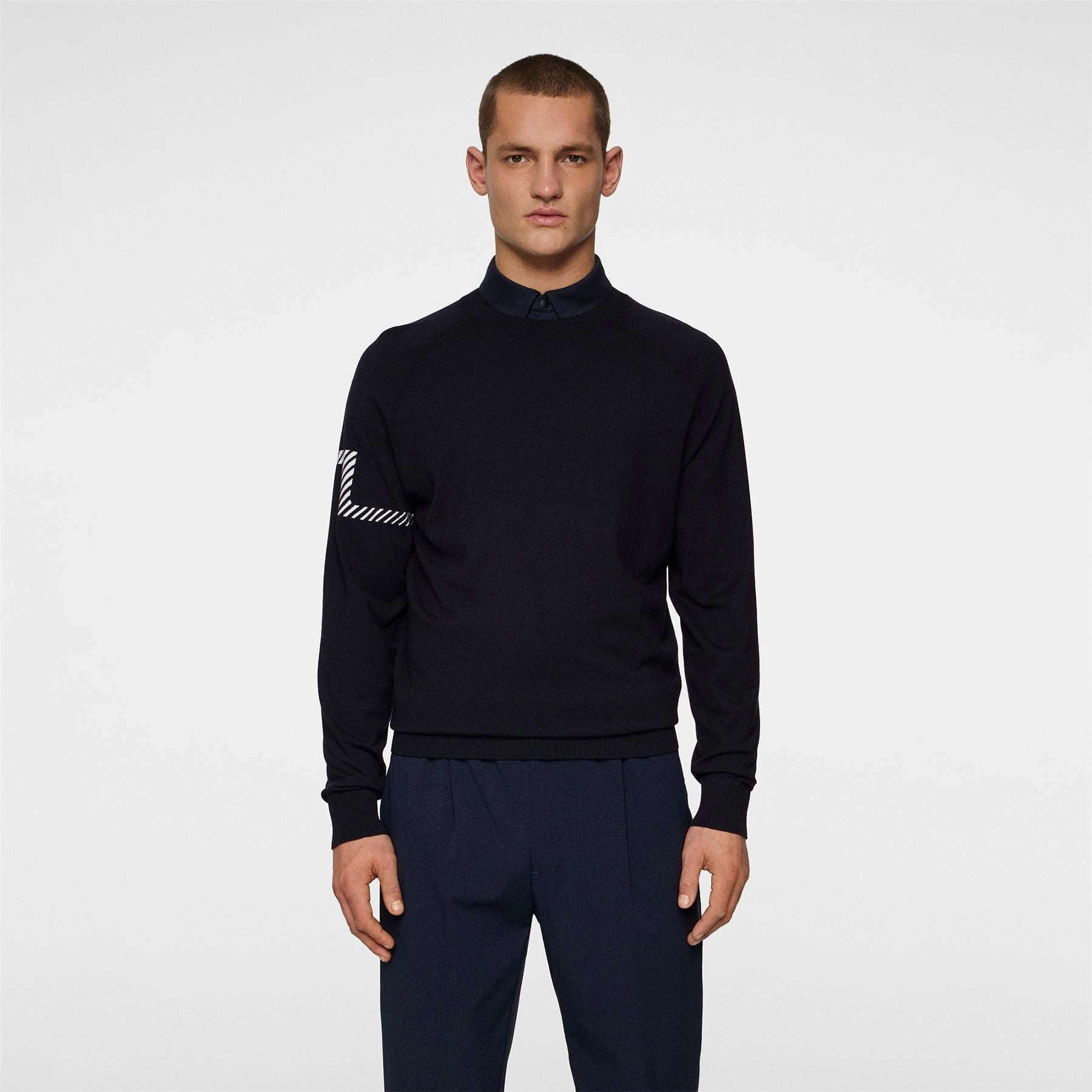 Heath Knitted Sweater JL Navy Premium J.Lindeberg menswear