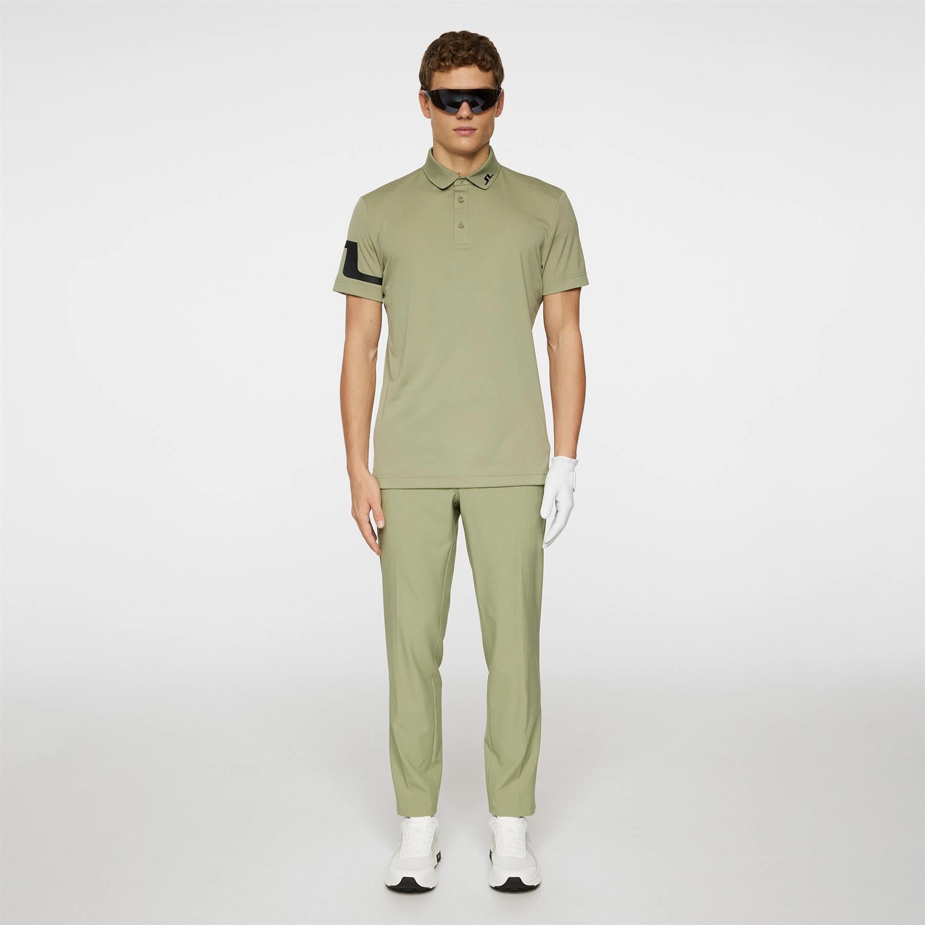 Heath Regular Fit Polo Oil Green J.Lindeberg Golfwear for Men