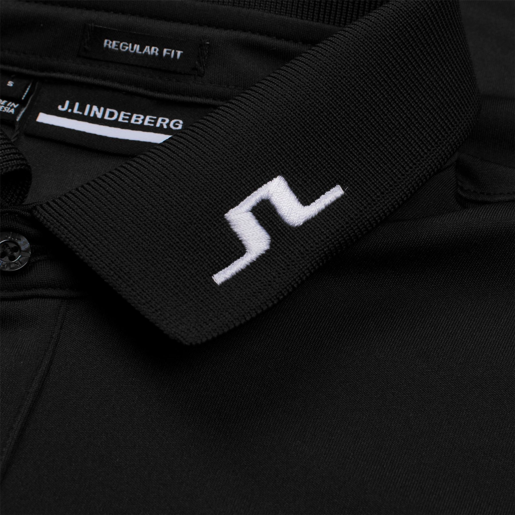 Heath Regular Fit TX Jersey Polo Black J.Lindeberg Golfwear for Men