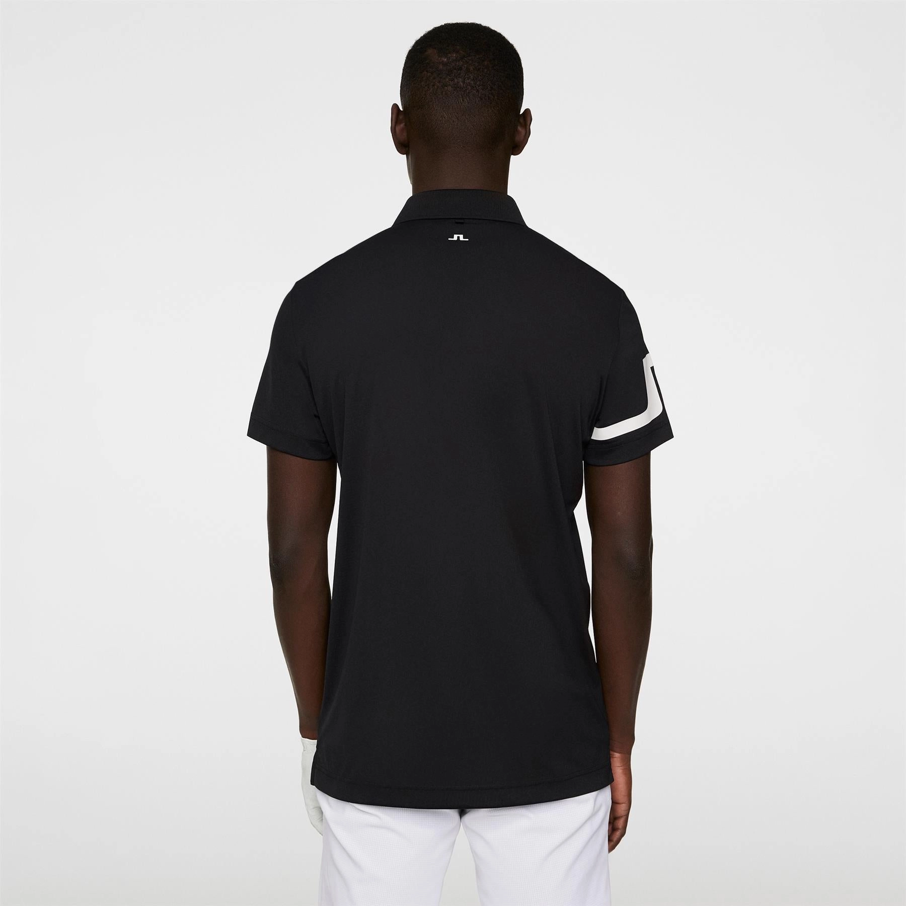 Heath Regular Fit TX Jersey Polo Black J.Lindeberg Golfwear for Men