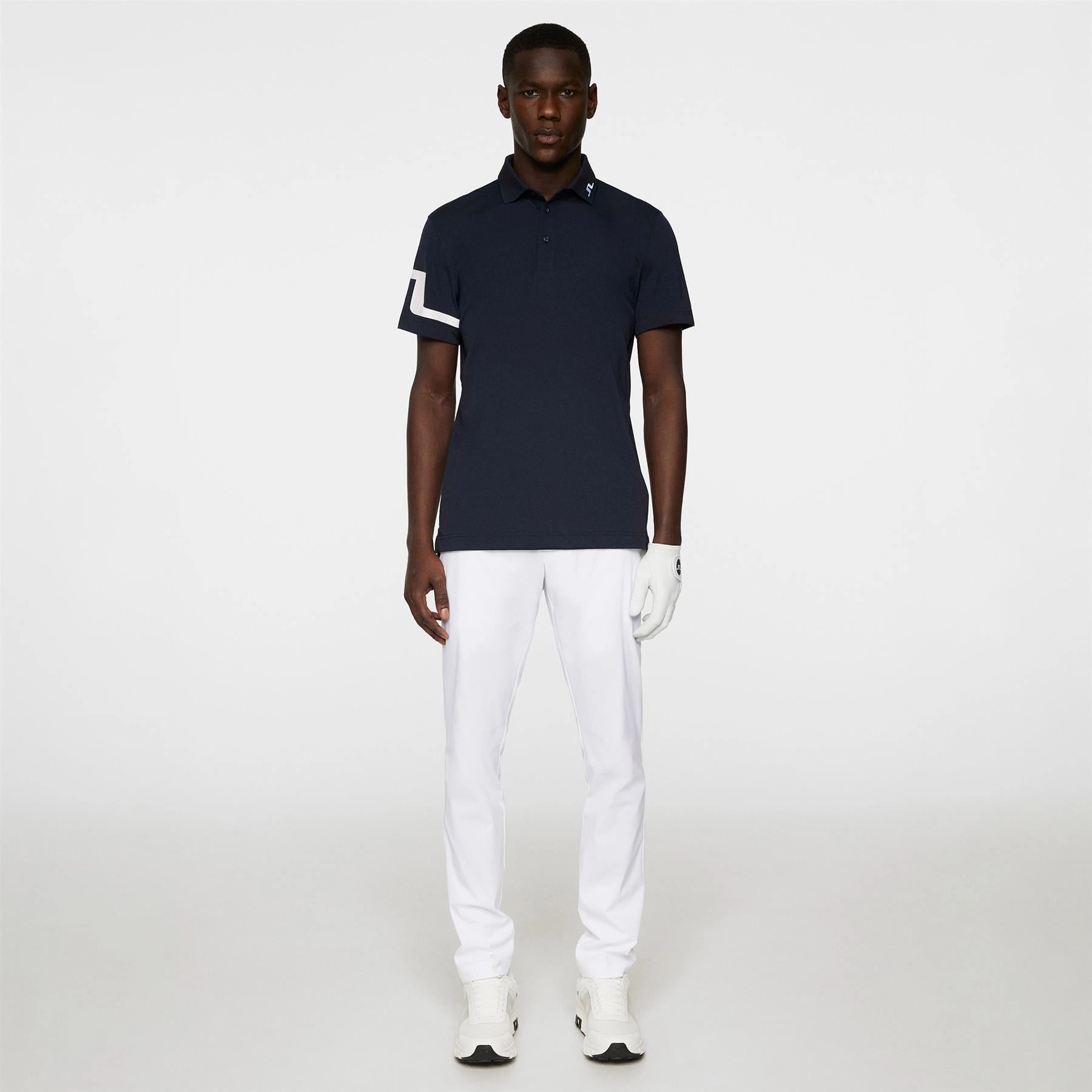 Heath Regular Fit TX Jersey Polo JL Navy J.Lindeberg Golfwear for Men