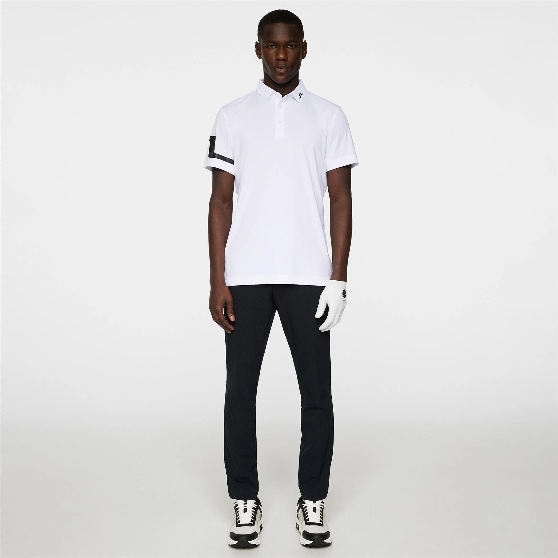 Heath Regular Fit TX Jersey Polo White J.Lindeberg Golfwear for Men