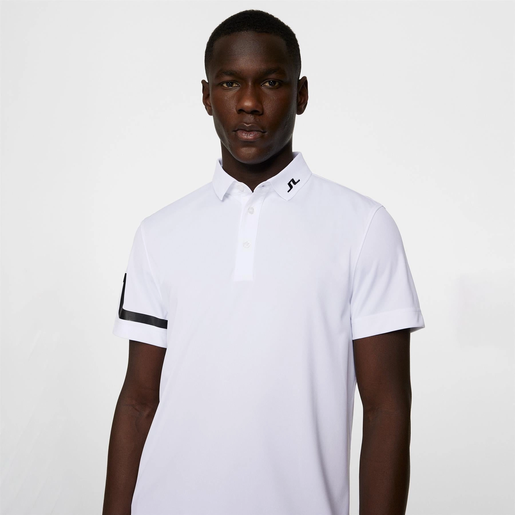 Heath Regular Fit TX Jersey Polo White J.Lindeberg Golfwear for Men